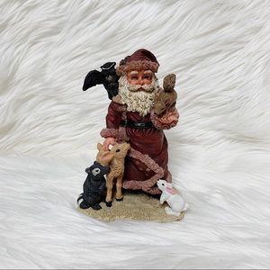 Santa clause with animal friends display